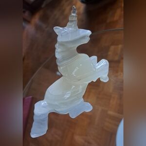 Elegant Cream Unicorn Figurine